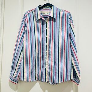 ORVIS colorful Striped Button Down Long Sleeve Dress Shirt size 20